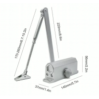 Automatic Door Closer Spring Hydraulic Buffer Door Stopper Adjustable Speed Door